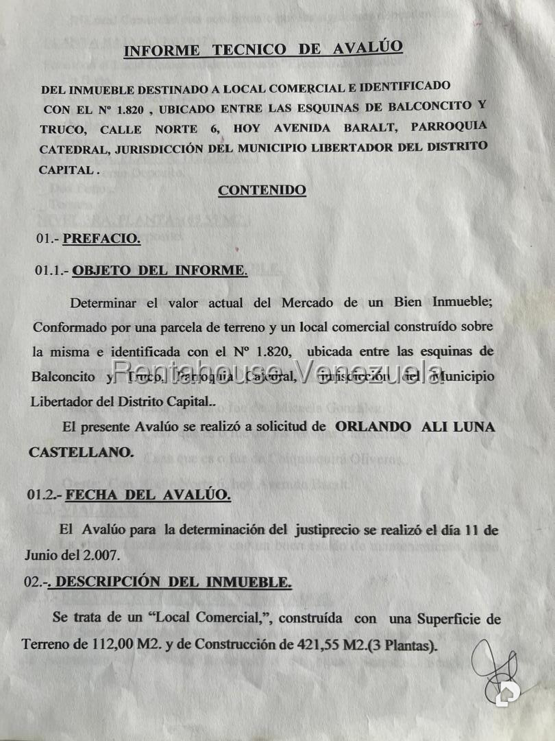 Local comercial en Parroquia Altagracia, Caracas