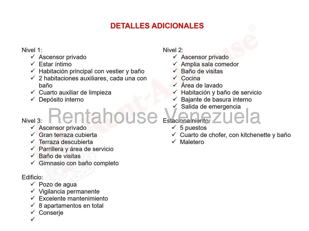 Penthouse en Alta Florida, Caracas