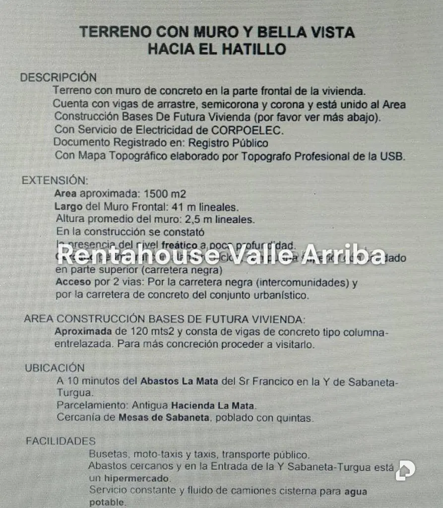 Terreno en Sabaneta, Caracas – 17