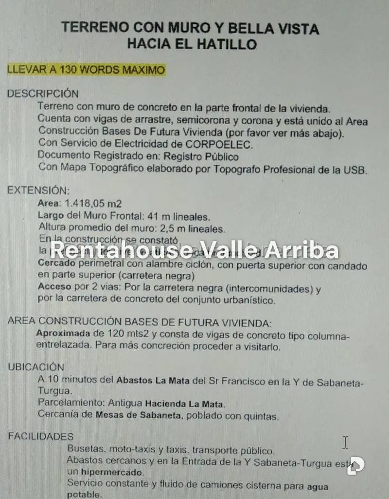 Terreno en Sabaneta, Caracas – 16