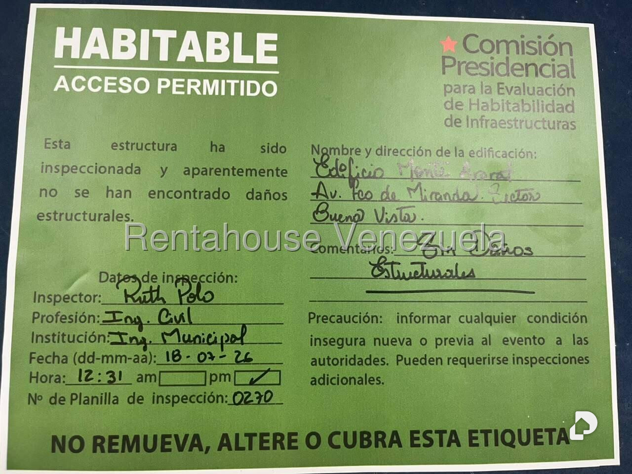 Apartamento en Buena Vista, Caracas